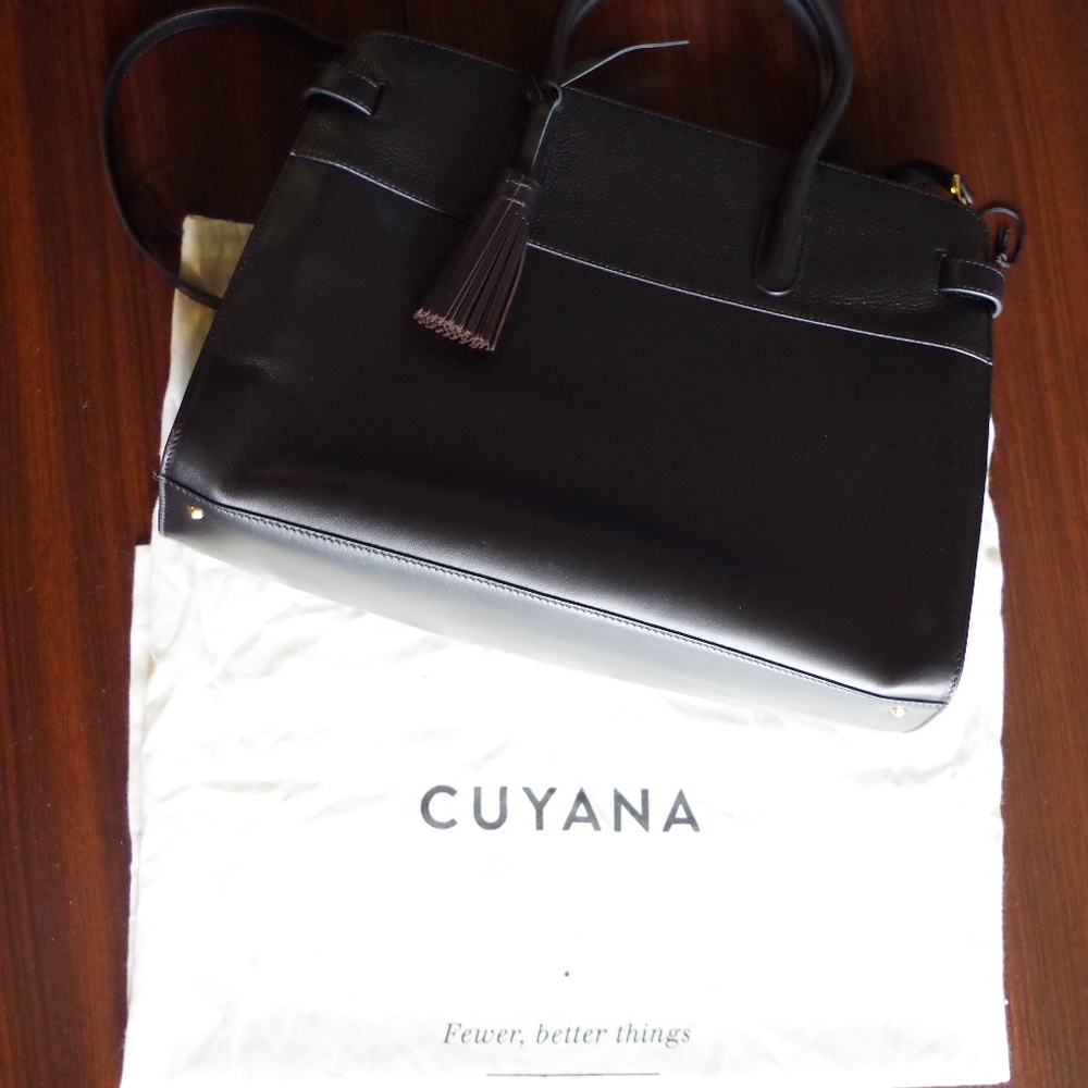 Cuyana Black Work Satchel